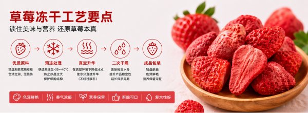 草莓冻干工艺要点与冷冻干燥机选型指南