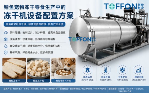 鳕鱼宠物冻干零食生产中的冻干机设备配置